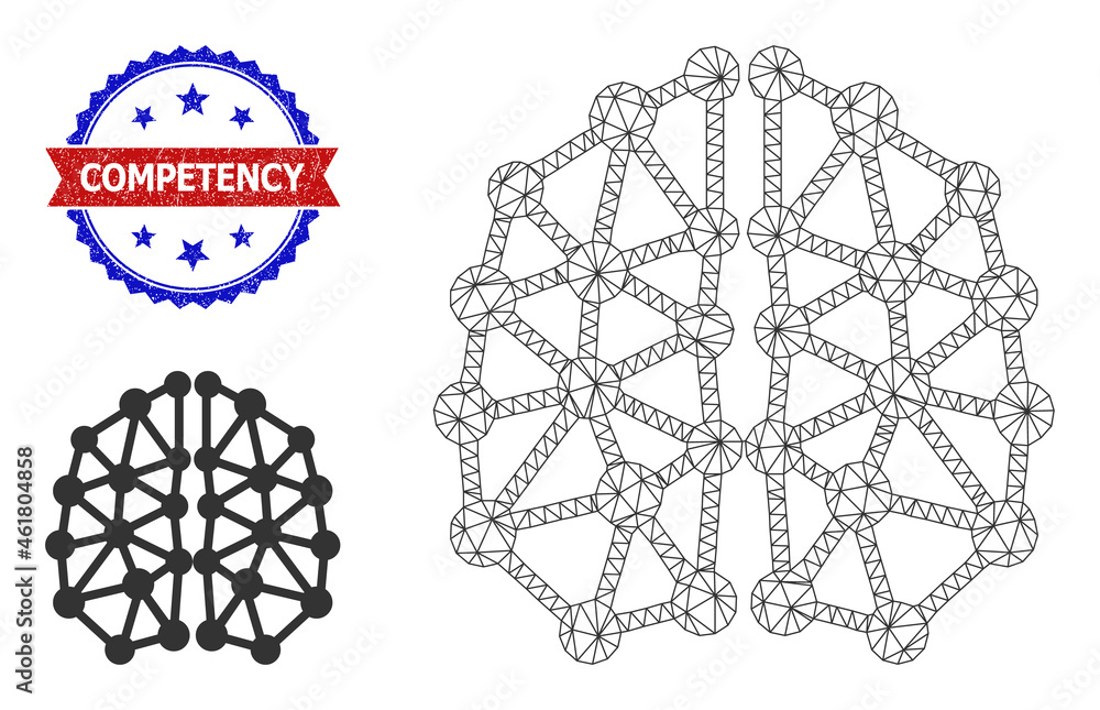 Network AI structure carcass illustration, and bicolor unclean ...