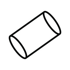 Sticker - cylinder shape illustration vector graphic icon on white background