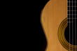 © Neil - acoustic guitar body close up on black background