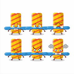 Poster - Firework spinner cartoon character with various angry expressions