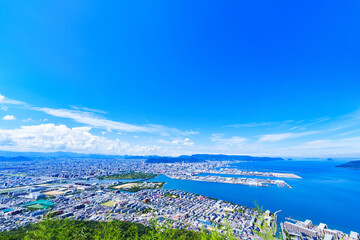 Wall Mural - Landscape of Takamatsu city in Kagawa prefecture Japan