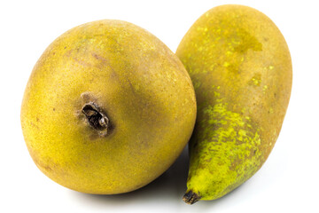 Sticker - Green pears isolated on a white background