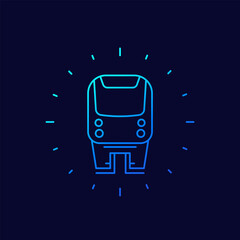 Sticker - monorail icon, line vector design