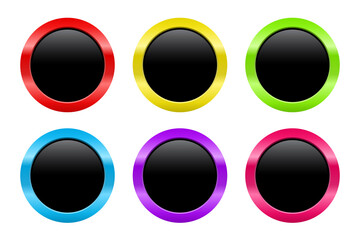 Set of colorful buttons
