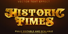 History Text Effect, Editable Old And Historical Text Style