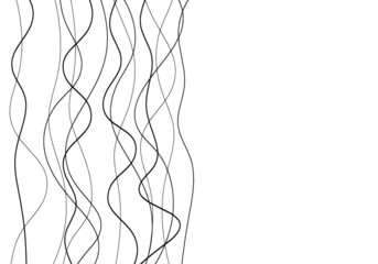 Abstract continuous vertical lines drawing on white as  continuous lines drawing on white background. Vector