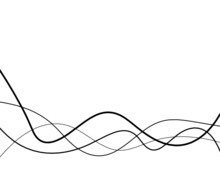 Abstract Continuous Lines Drawing On White As Background. Vector