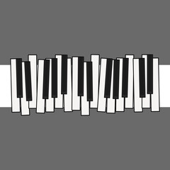 Vector of uneven piano keys