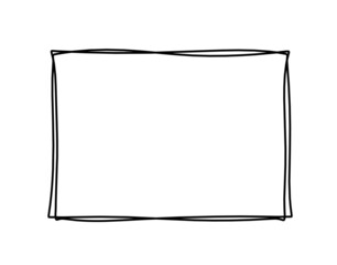 Wall Mural - Abstract rectangle as line drawing on white as background. Vector