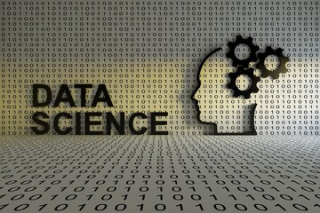 DATA SCIENCE concept text sunlight 3D illustration