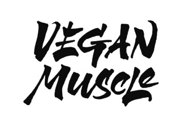 Vegan Muscle lettering design