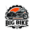 Big bike cruiser motorcycle club emblem logo template