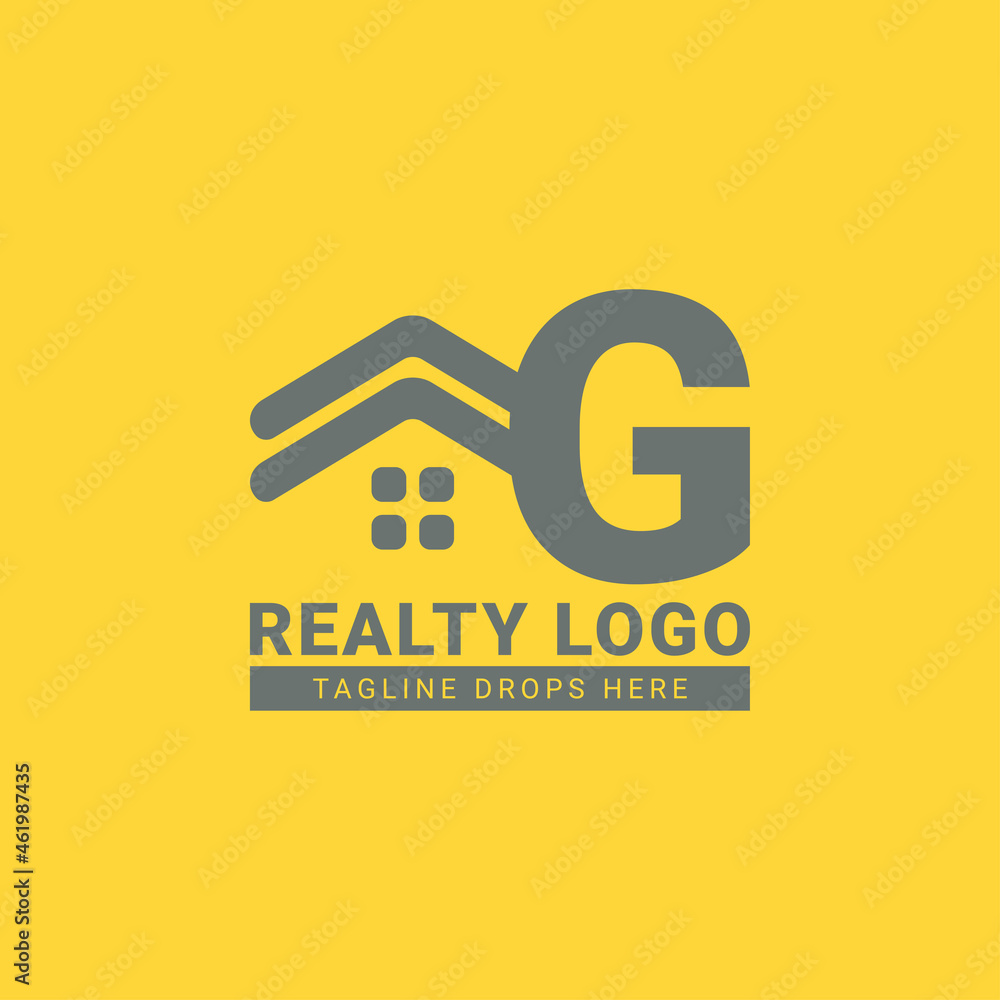 letter G roof house vector logo design for real estate, property agent ...
