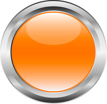 Orange Button With Metal Border