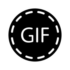 Sticker - gif animation button icon