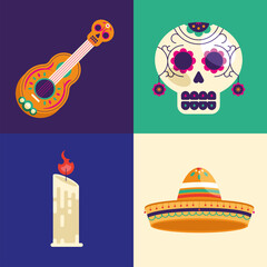 Sticker - four day of dead designs