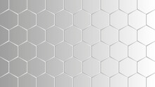 Hexagonal White And Grey Pattern Vector Background