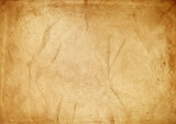 Fototapeta Mapy - Old brown crumpled paper texture background
