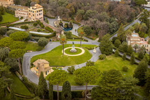 Aerial View Of Vatican City Gardens