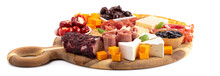 Charcuterie Board On A White Background