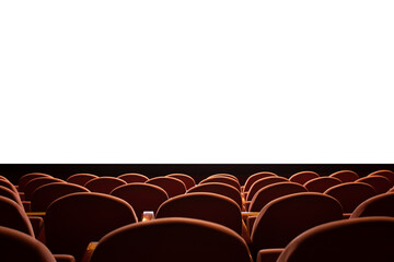 Wall Mural - movie theater with isolated white area