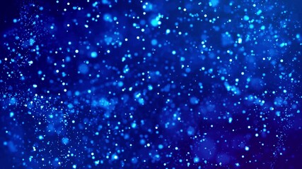 Wall Mural - magic blue glowing particles flow in viscous liquid and bright glisten. science fiction. 4k 3d sci-f