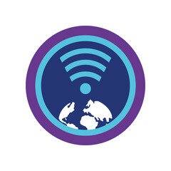 Wall Mural - world connection internet