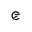 Initial letter CF logo design vector