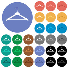 Poster - Clothes hanger solid round flat multi colored icons