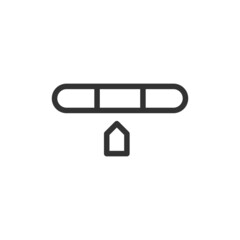 Sticker - Thin line icon of setting.