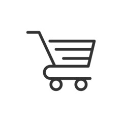 Poster - Shopping cart line icon in trendy style.