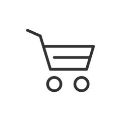 Wall Mural - Premium shopping cart line icon for app, web and UI.