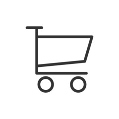 Poster - Shopping cart minimal line icon.