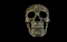 Day Of The Dead Scull Hand Made With Intricate Carving And Designs Human Skull Sculpture