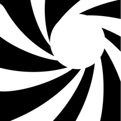 Abstract background inside of a gun barrel. Spiraled interior of a gun. 007 logo.