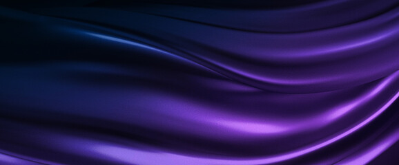 Wall Mural - royal purple abstract background luxury elegant futuristic shiny smooth shiny chrome metallic wave in high resolution 8K wallpaper, header, banner website and high quality print