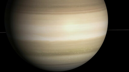 Wall Mural - Concept 8-P1 View of the realistic planet saturn from space. High detailed 3D rendering.