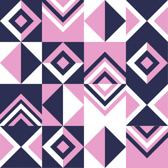 Abstract Square Tiles Background With Rhombus.