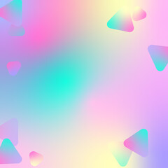 Wall Mural - holographic background with triangles