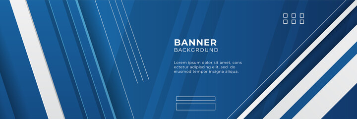 Modern abstract gradient dark navy blue technology banner background