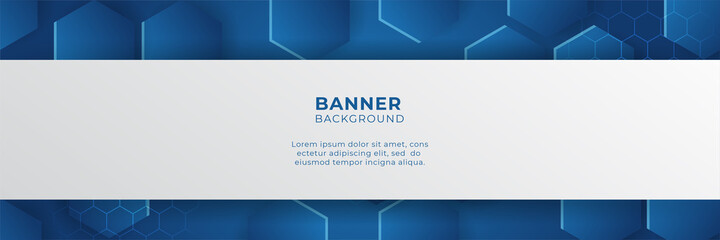 Modern abstract gradient dark navy blue technology banner background