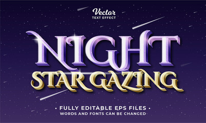 Wall Mural - fantasy night text effect editable eps cc