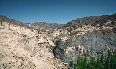 Sticker - Beautiful shot of high rocks on the way from Kargil to Kashmir.