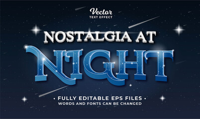 Wall Mural - fantasy night text effect editable eps cc