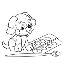 Profesionální puppy dog coloring page stock fotky - Public ...