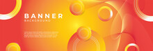 Modern Trendy Orange Abstract Banner Background Vector. Fluid Gradient Shapes Composition. Futuristic Design Posters.