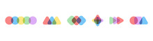 Geometric Element Of Logo. Overlap Colorful Geometric Shapes