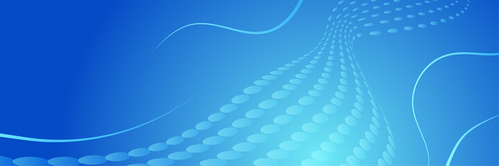 Blue tech futuristic tech web abstract technology banner background with blue white stripes