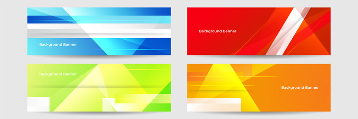 collection of colorful banner template. abstract web banner design. header, landing page web design 