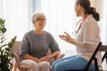 Wall Mural - patient listening to a doctor